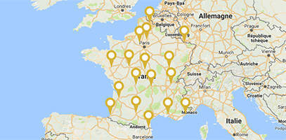 Carte points de livraison