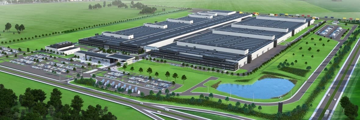 Plan de l'usine Mercedes Bens à Jawor (Pologne)