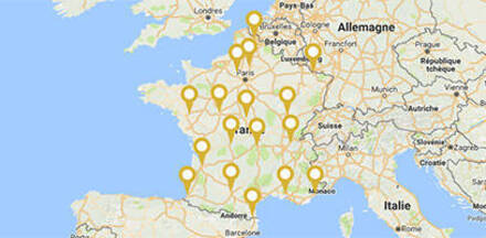 Carte points de livraison