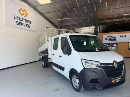 Renault Master Benne Simple DC RJ3500 L3 BLUE DCI 145 BENNE COFFRE + REHAUSSES 6 PLACES
